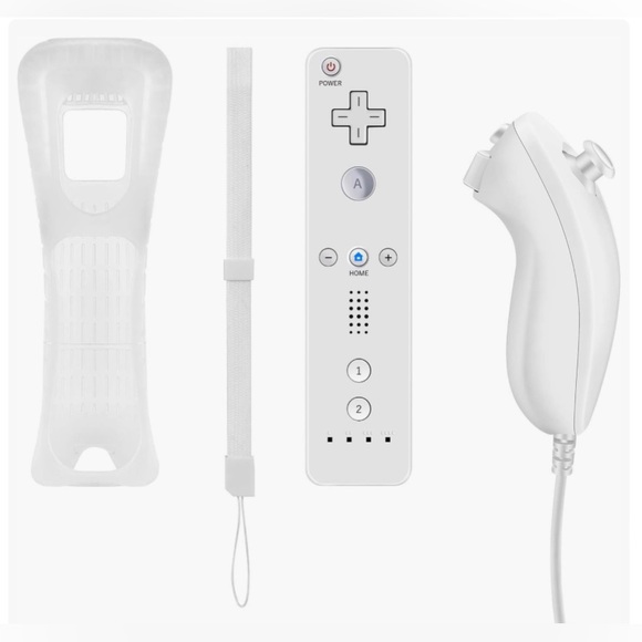 Nintendo Wii console white RV-001 w hook ups,2 remotes/charger/4 games/sport kit